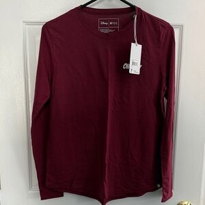 Figs x Disney Burgundy Long Sleeve Underscrub Tee